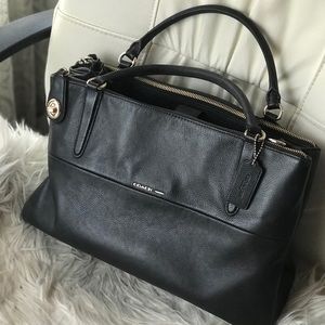 Coach Black Leather Satchel 28